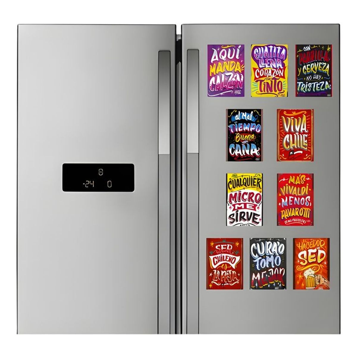 GENERICO - Pack 10 imanes metálicos para refrigerador