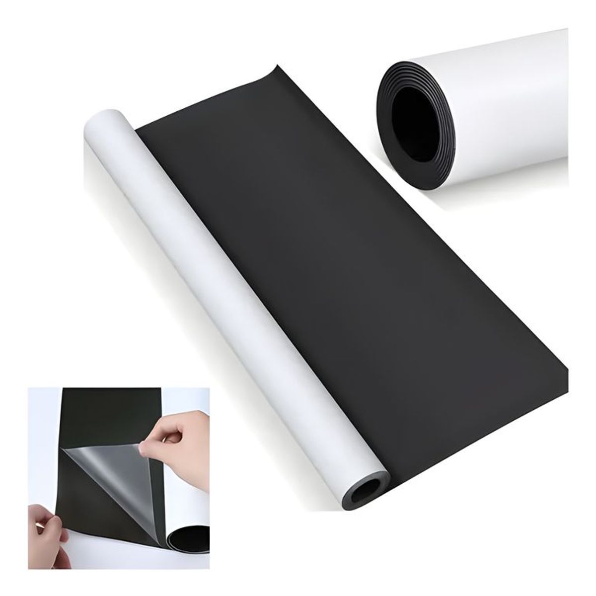 GENERICO - Rollo papel imantado adhesivo 60x100 cm blanco 7