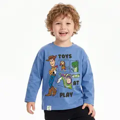 DISNEY - Polera Manga Larga Niño Toys at Play Toy Story Azul