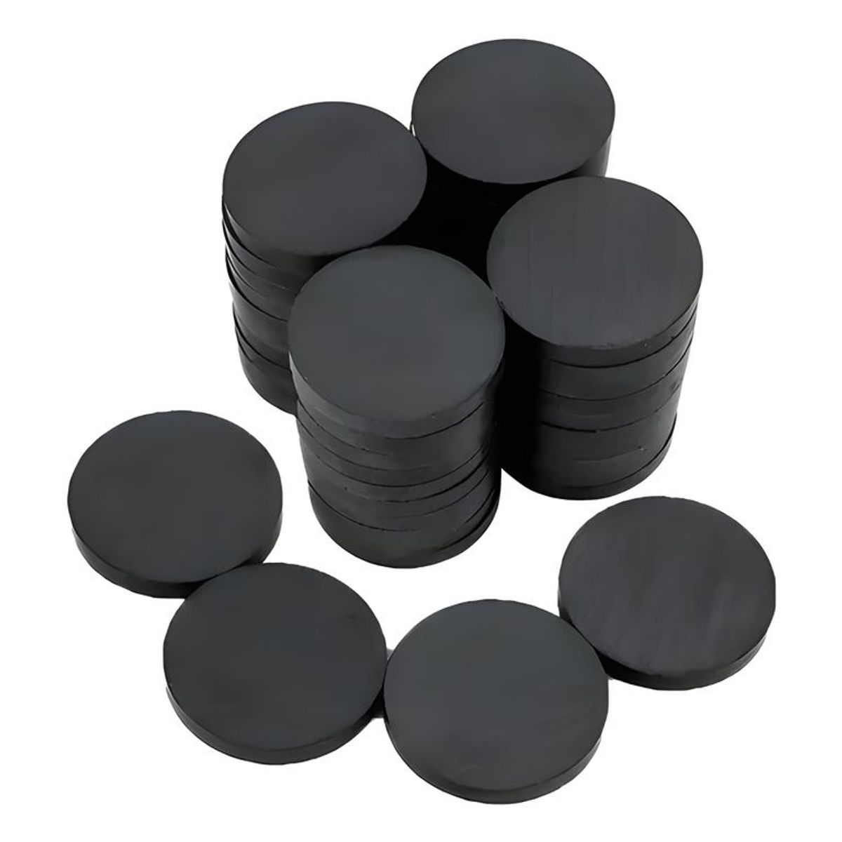 GENERICO - 100 imanes ferrita redondos 3x18 mm negro