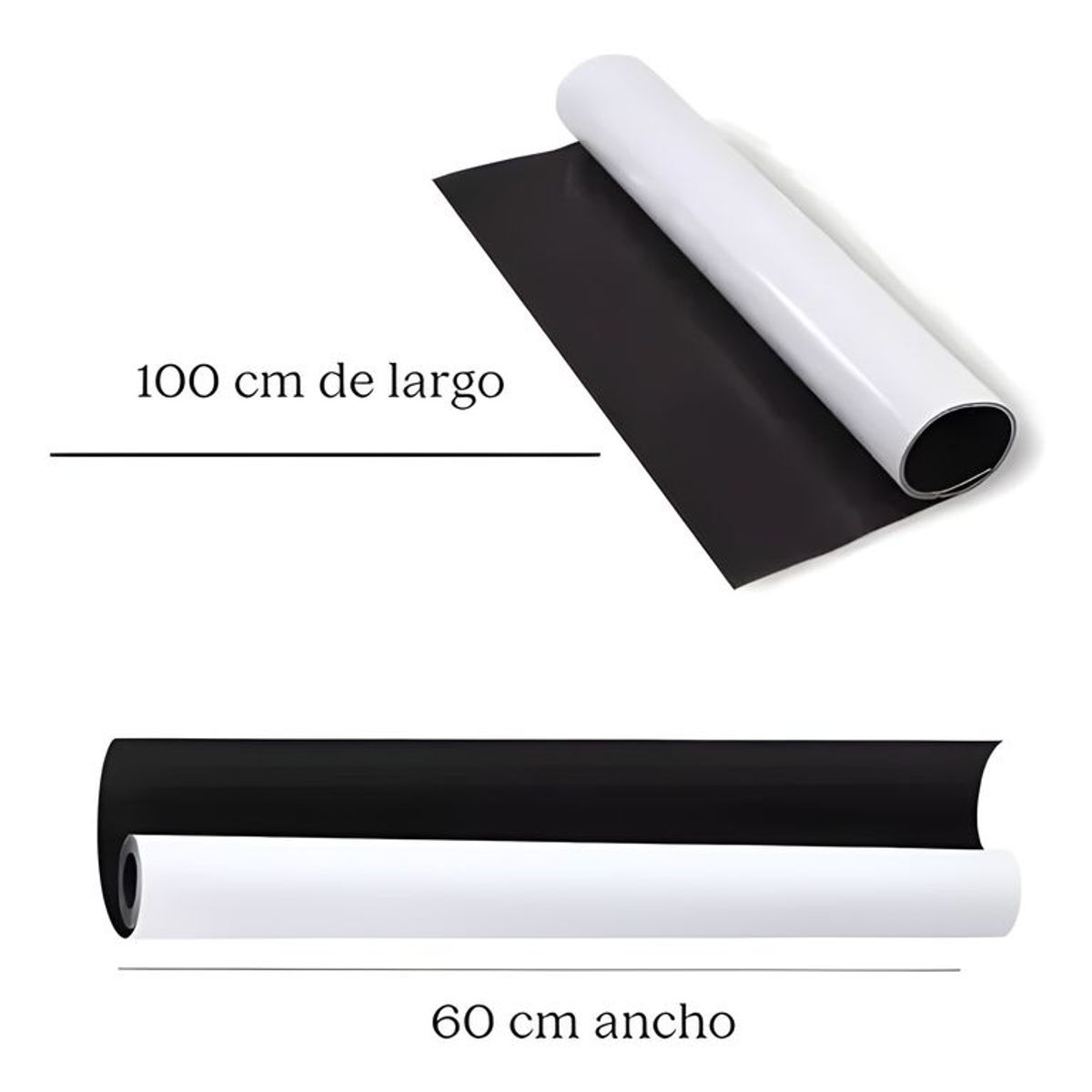GENERICO - Rollo magnético adhesivo 60x100 cm blanco