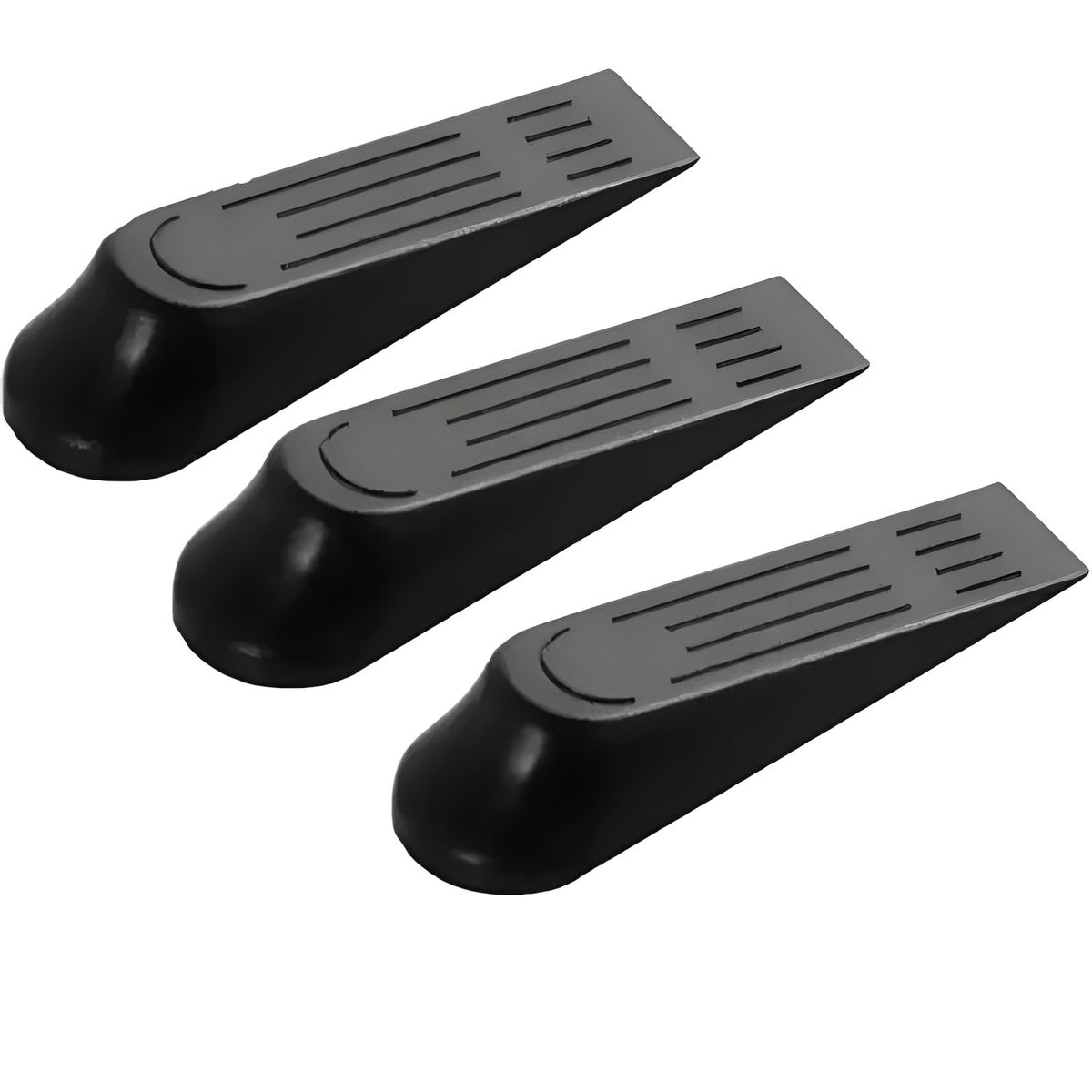 GENERICO - Pack 4 topes de puerta de goma negro