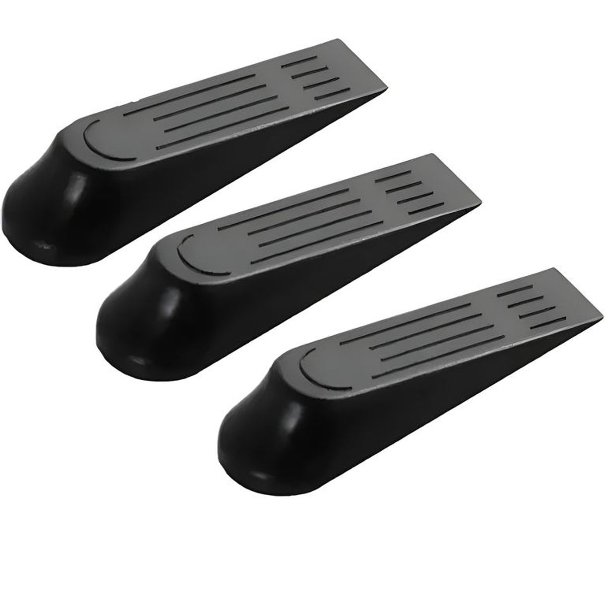 GENERICO - Pack 4 topes de goma para puerta negro