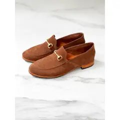 CAMELIA - ZAPATO FLORENCE ENTERO GAMUZA CHOCOLATE