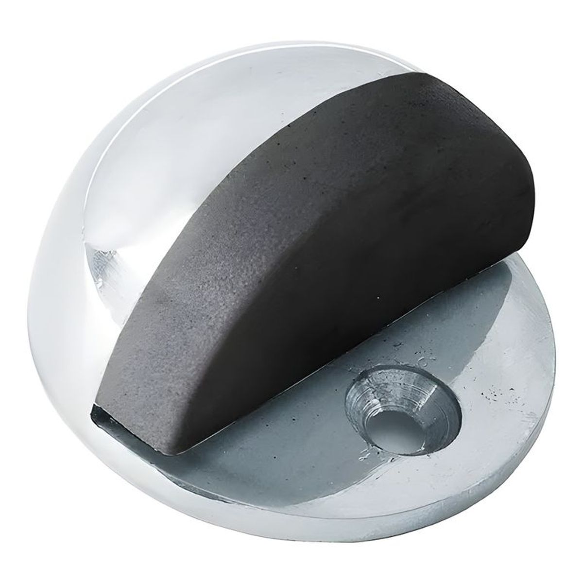 GENERICO - Tope de puerta medialuna 40 mm cromado