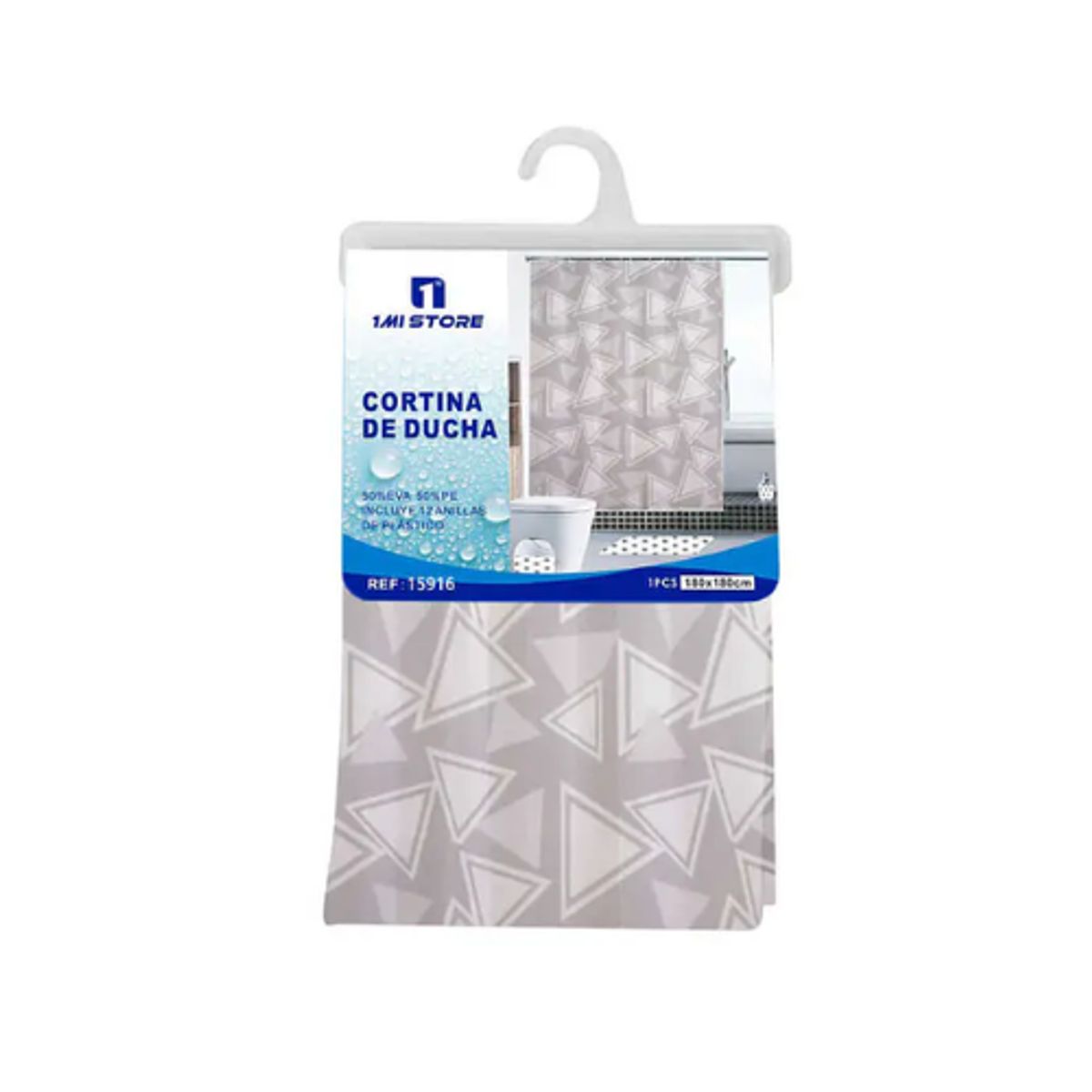 GENERICO - Cortina de Baño Anti-Hongos Impermeable - Diseño Elegante y Duradero