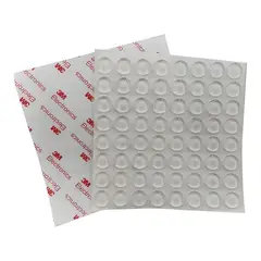 GENERICO - Pack 100 topes de cierre suave para muebles transparente