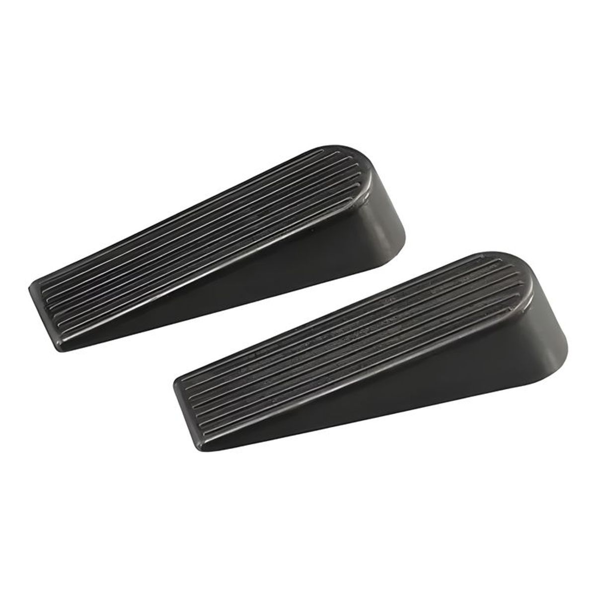 GENERICO - Pack 2 topes tipo cuña para puerta negro 4