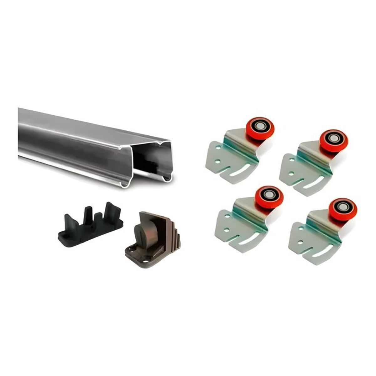 GENERICO - Kit clóset U20 riel 120 cm con guía y tope