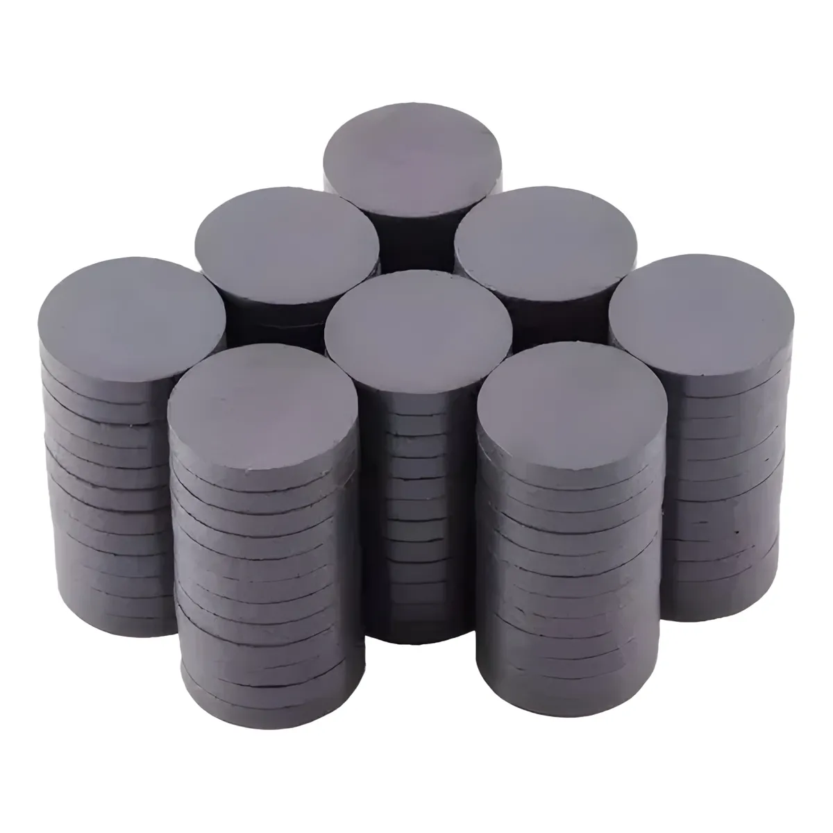 GENERICO - Pack 50 imanes 15 mm manualidades gris
