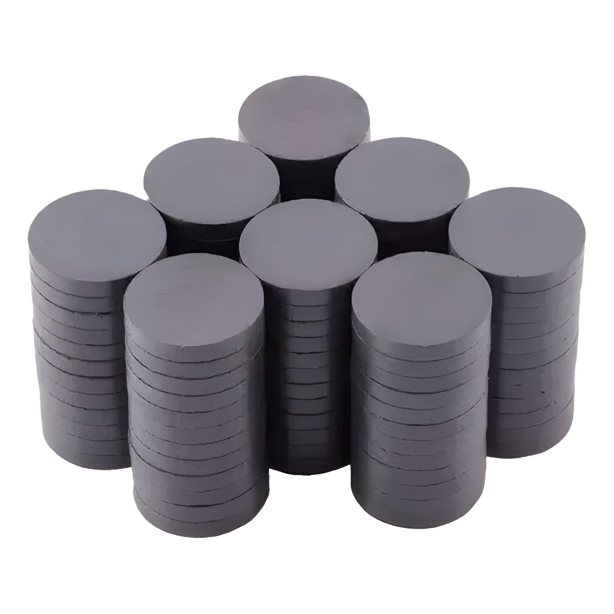GENERICO - Pack 50 imanes 15 mm manualidades gris