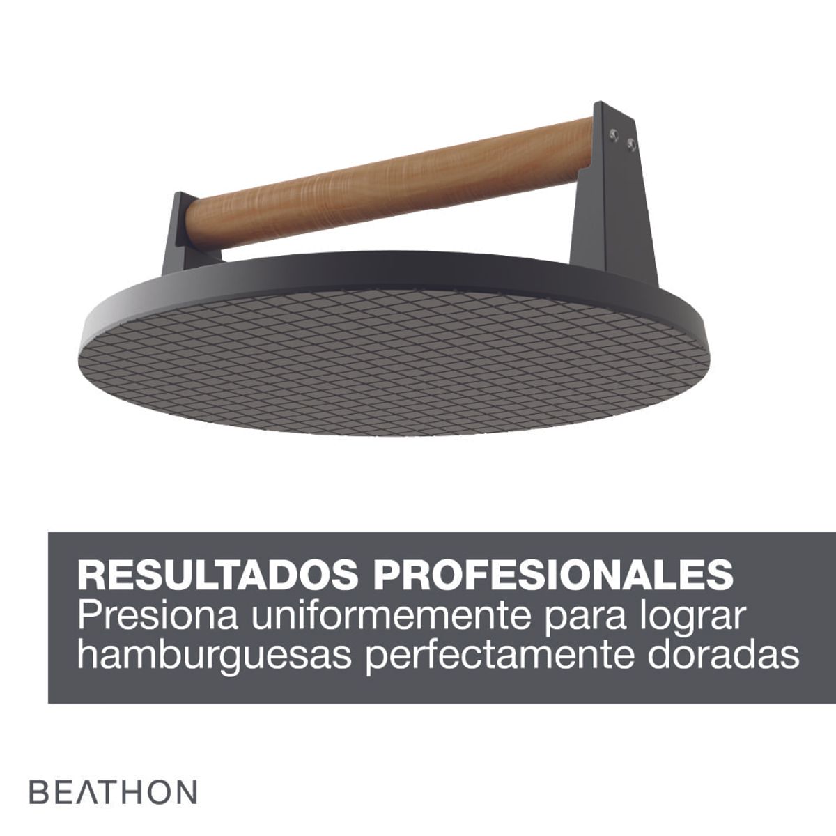 BEATHON - Prensa De Hierro Fundido Pre-Curada 17,4 cm Beathon Kiosclub