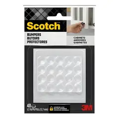 GENERICO - Pack 40 topes adhesivos de goma transparente