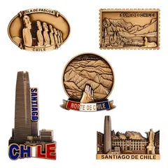 GENERICO - Pack 5 imanes souvenir Chile cobre 3