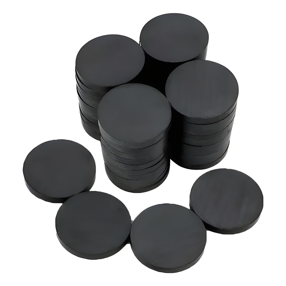 GENERICO - 100 imanes ferrita redondos 3x18 mm negro