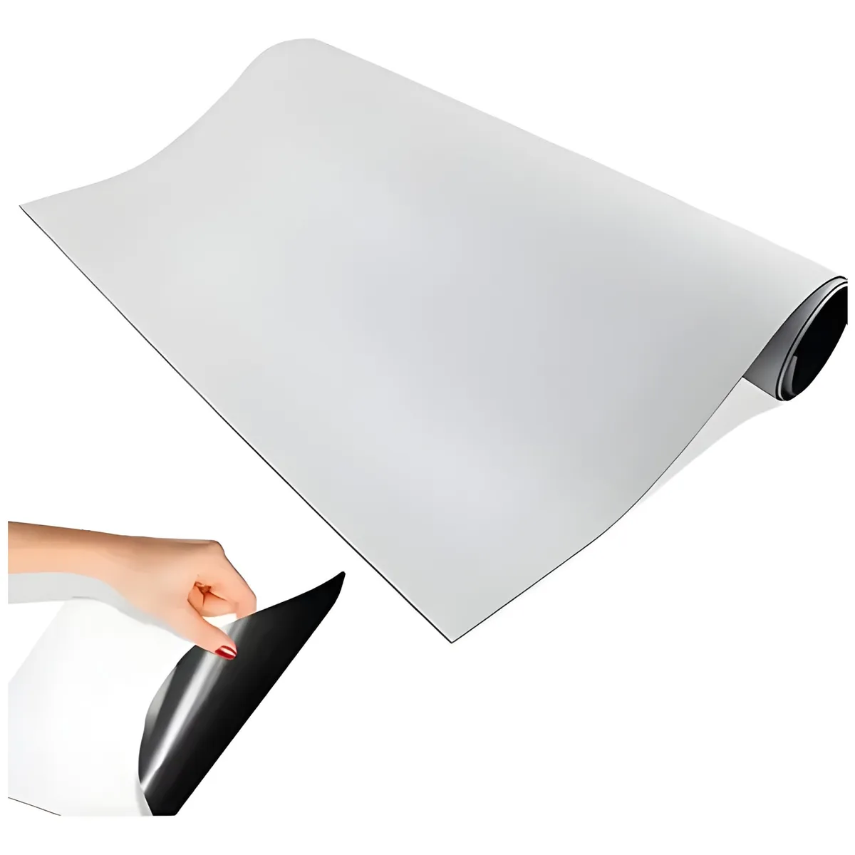 GENERICO - Rollo papel imantado adhesivo 60x100 cm blanco 12