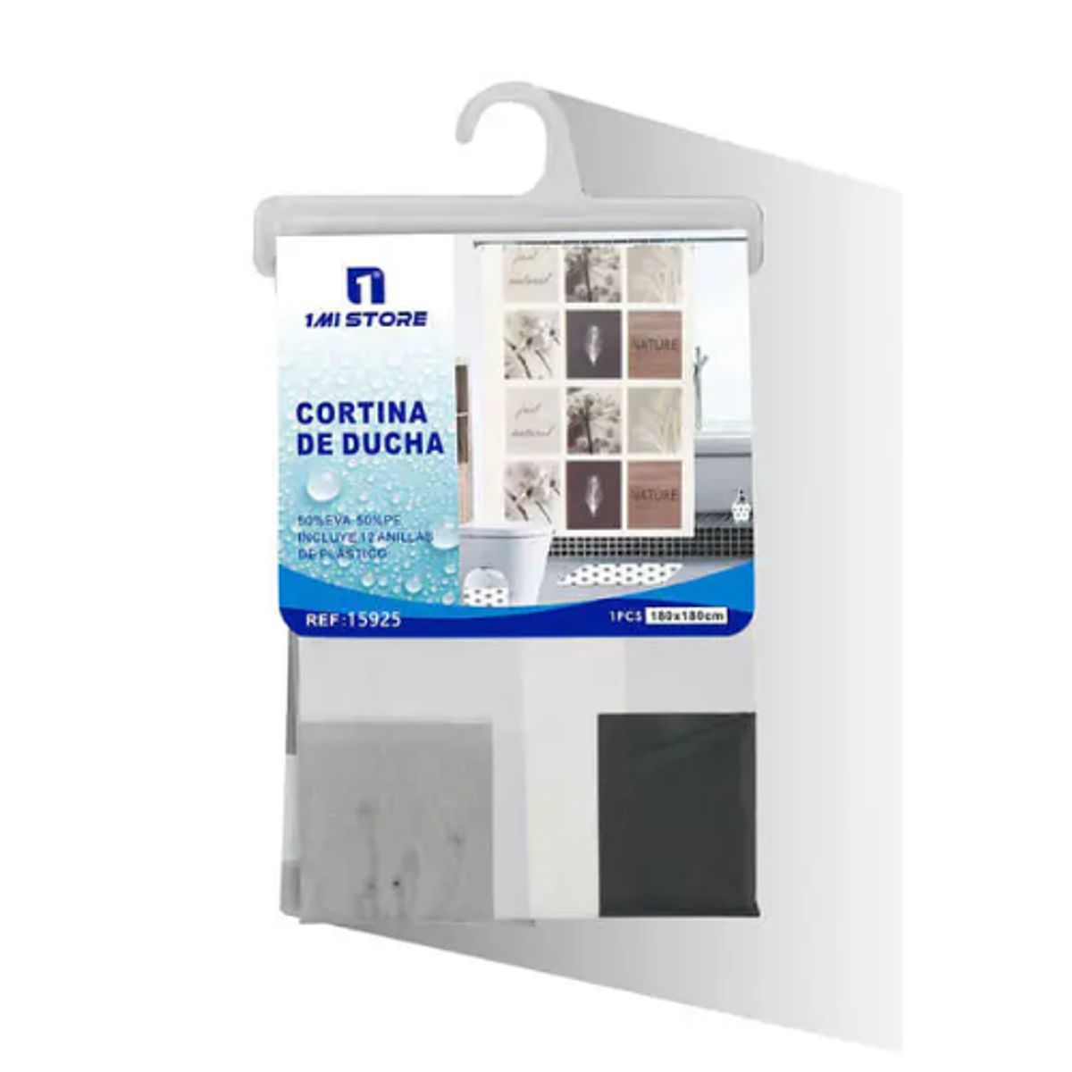 GENERICO - Cortina de Baño Anti-Hongos Impermeable - Diseño Elegante y Duradero