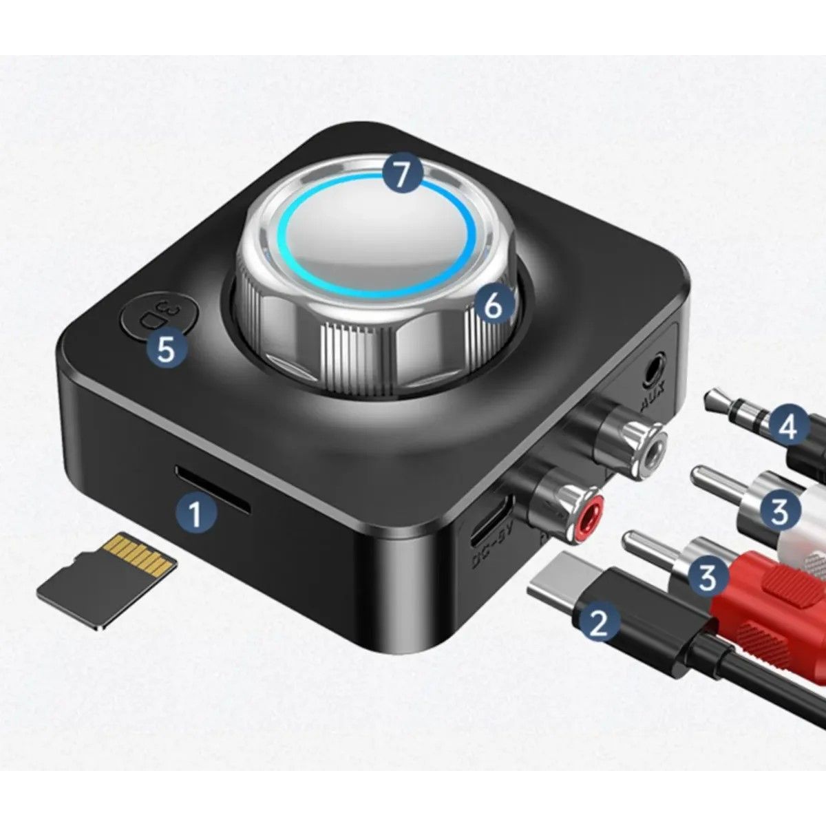 GENERICO - Receptor Audio Bluetooth Parlantes Auto Entrada Microsd BELUG
