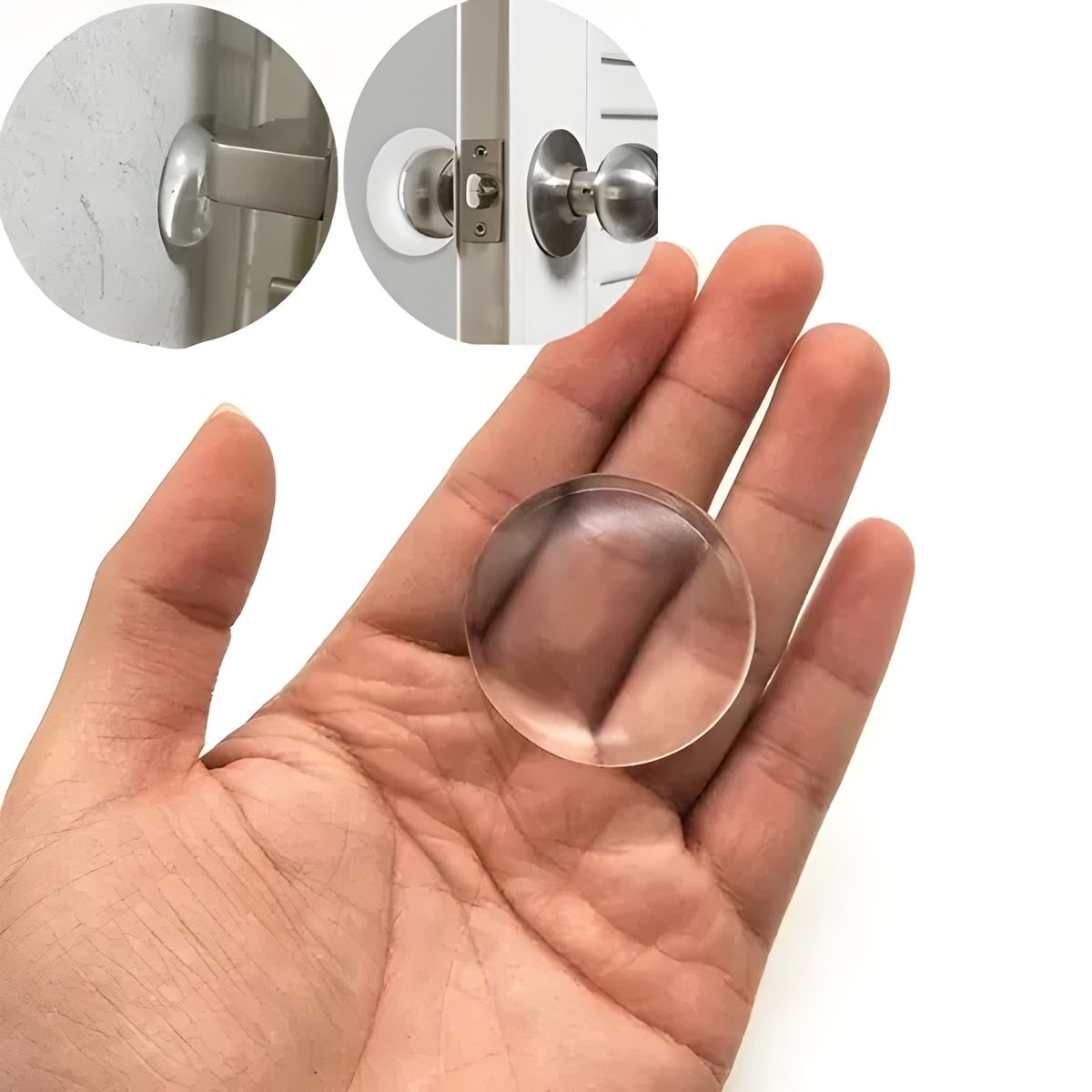 GENERICO - Pack 6 topes protectores de pared adhesivos