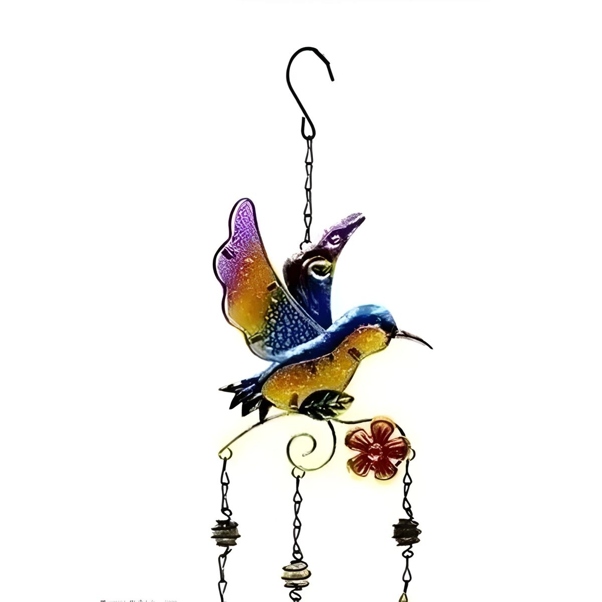 GENERICO - Colgante Jardín Colibrí Vidrio Y cobre 11