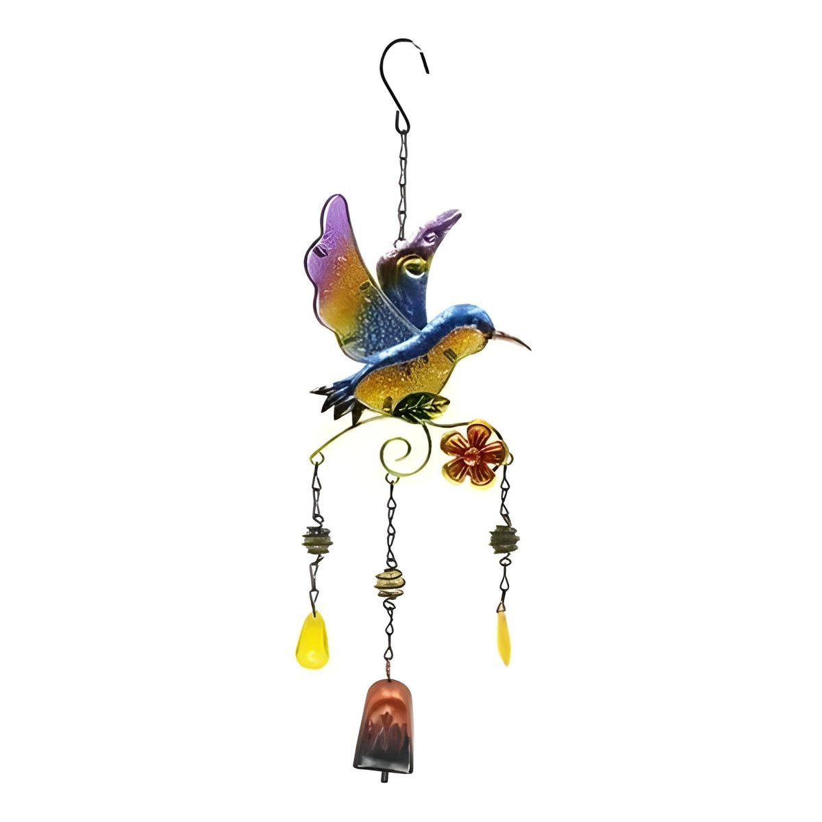 GENERICO - Colgante Jardín Colibrí Vidrio Y cobre 11