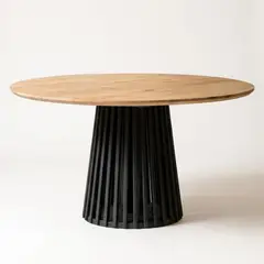 MEDULAR - Mesa de comedor Palisade 6p redonda lenga