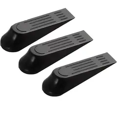 GENERICO - Pack 4 topes de goma para puerta negro 4