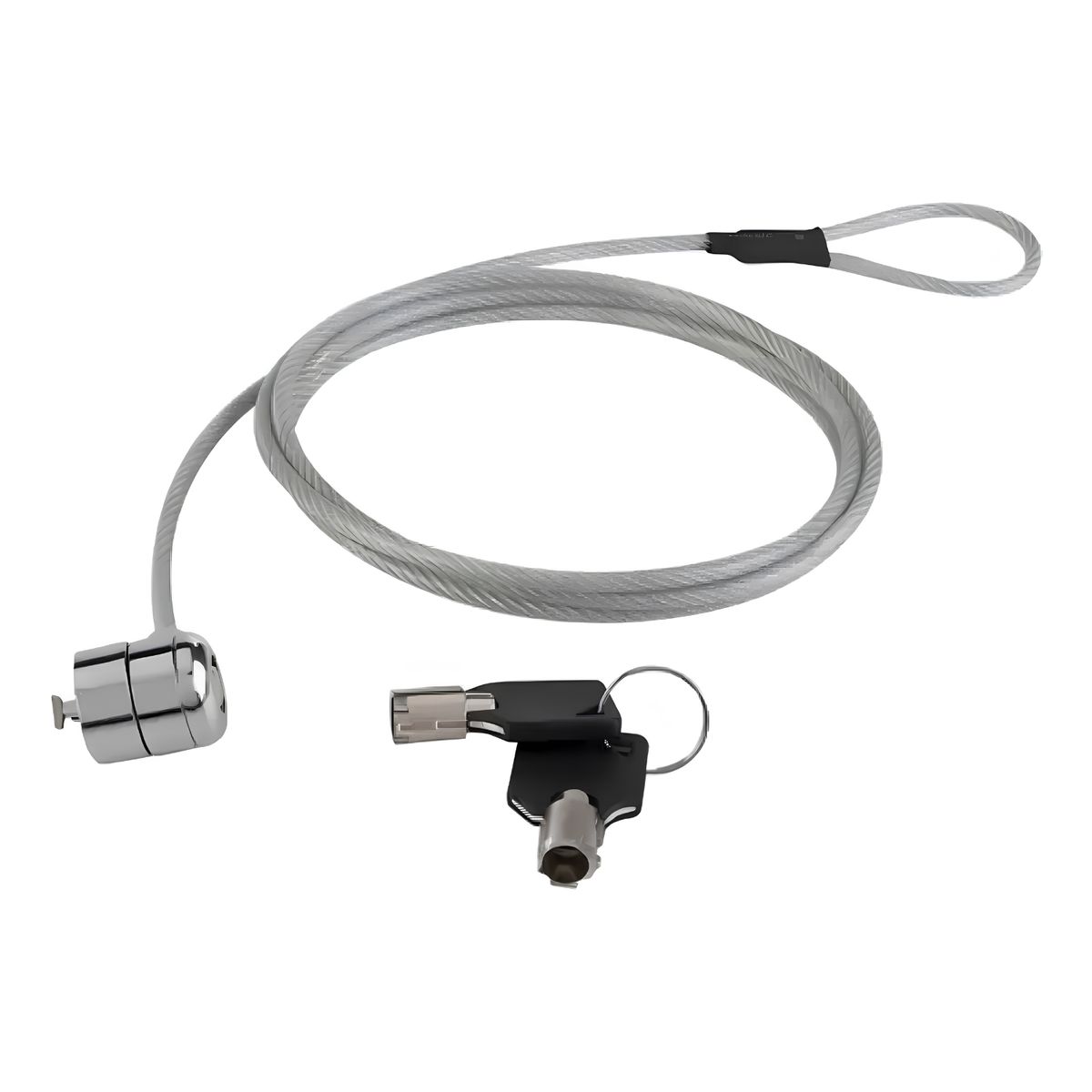 GENERICO - Candado Seguridad Notebook Tecnolab Con Llave Tl627 Color Plateado