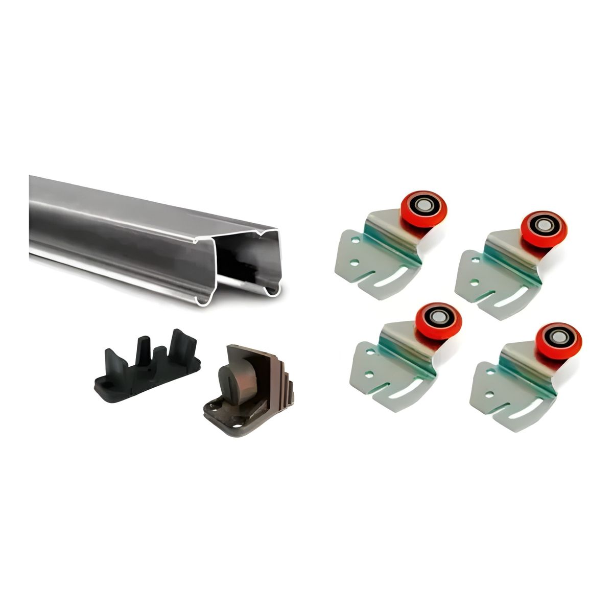 GENERICO - Kit clóset U20 riel 120 cm con guía y tope