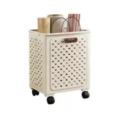 BABYLUNA - Cesta Organizadora De Ropa Plegable Con Ruedas Y Asas