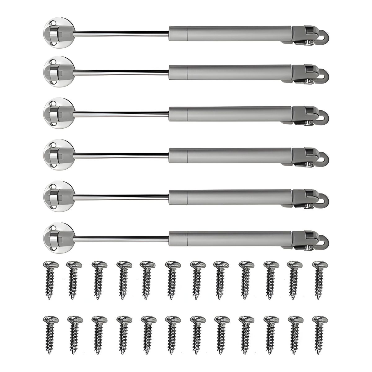 GENERICO - Brazo Hidráulico 100N Pack 6 Para Puertas