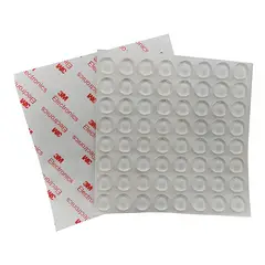GENERICO - Set 100 Topes Adhesivos Para Puertas Muebles transparente 9