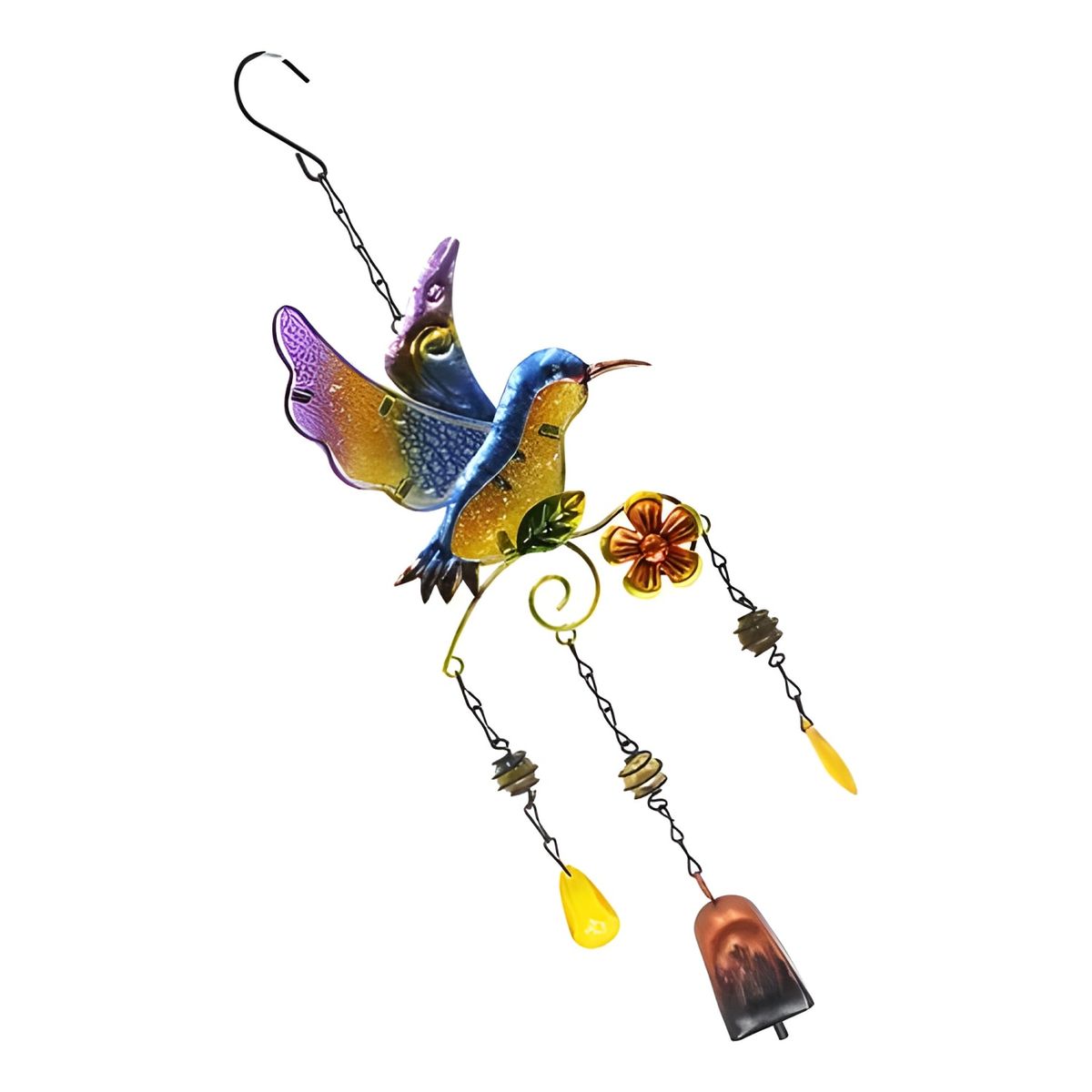 GENERICO - Colgante Jardín Colibrí Vidrio Y cobre 4
