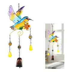 GENERICO - Colgante Jardín Colibrí Vidrio Y cobre 8