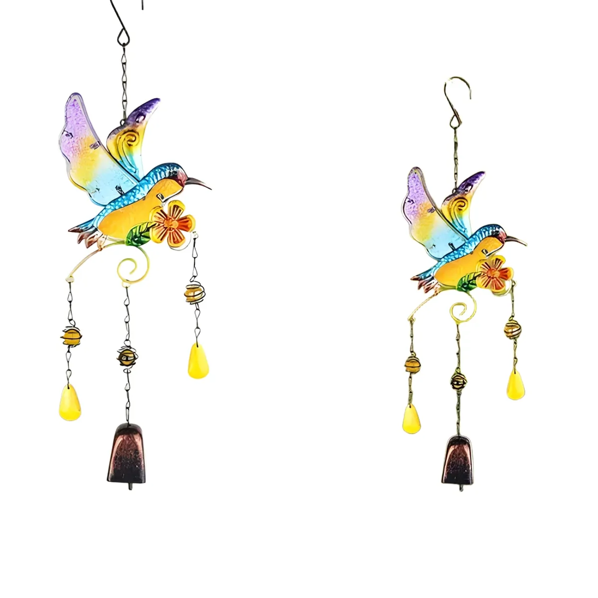 GENERICO - Colgante Jardín Colibrí Vidrio Y cobre 9