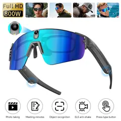 STARTECHOFFICE - Gafas Inteligentes con IA 1080P Cámara 8MP, Traducción en Tiempo Real Uso Deportivo y Profesional