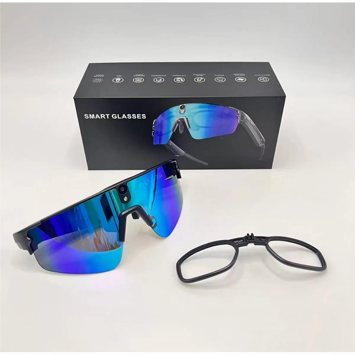 STARTECHOFFICE - Gafas Inteligentes con IA 1080P Cámara 8MP, Traducción en Tiempo Real Uso Deportivo y Profesional