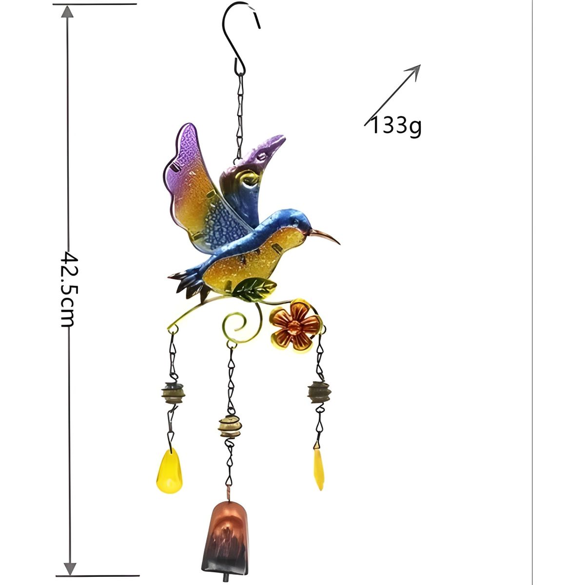 GENERICO - Colgante Jardín Colibrí Carillón Y Atrapasueños