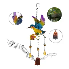 GENERICO - Colgante Jardín Colibrí Vidrio Y cobre 17