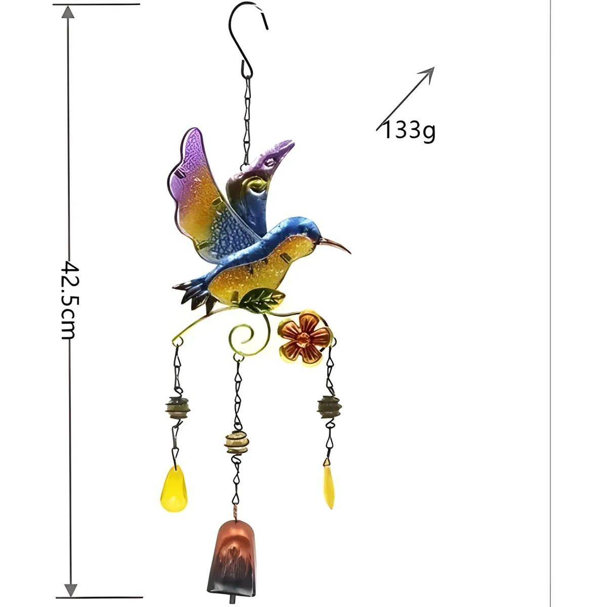 GENERICO - Colgante Jardín Colibrí Vidrio Y cobre 20