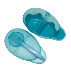 KIDO - BOWL CON DIVISION + CUCHARA AZUL TODDLER