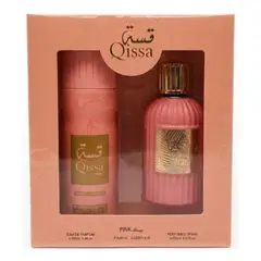PARIS CORNER - Set Perfume Qissa Pink EDP 100 ml + Perfumed Spray 200 ml