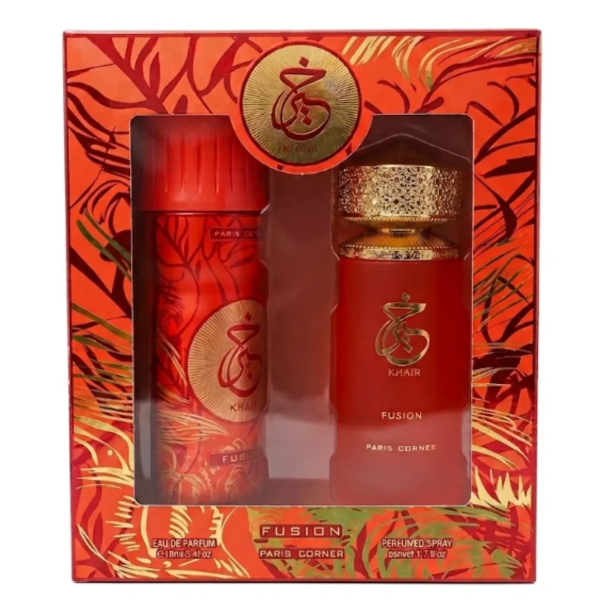 PARIS CORNER - Set Perfume Khair Fusion EDP 100 ml + Perfumed Spray  200 ml Paris Corner