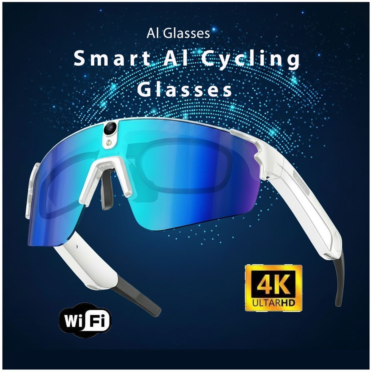 STARTECHOFFICE - Gafas Inteligentes AI 1080P con Cámara 8MP, Traducción en Tiempo Real, Bluetooth 5.4 Control por Voz
