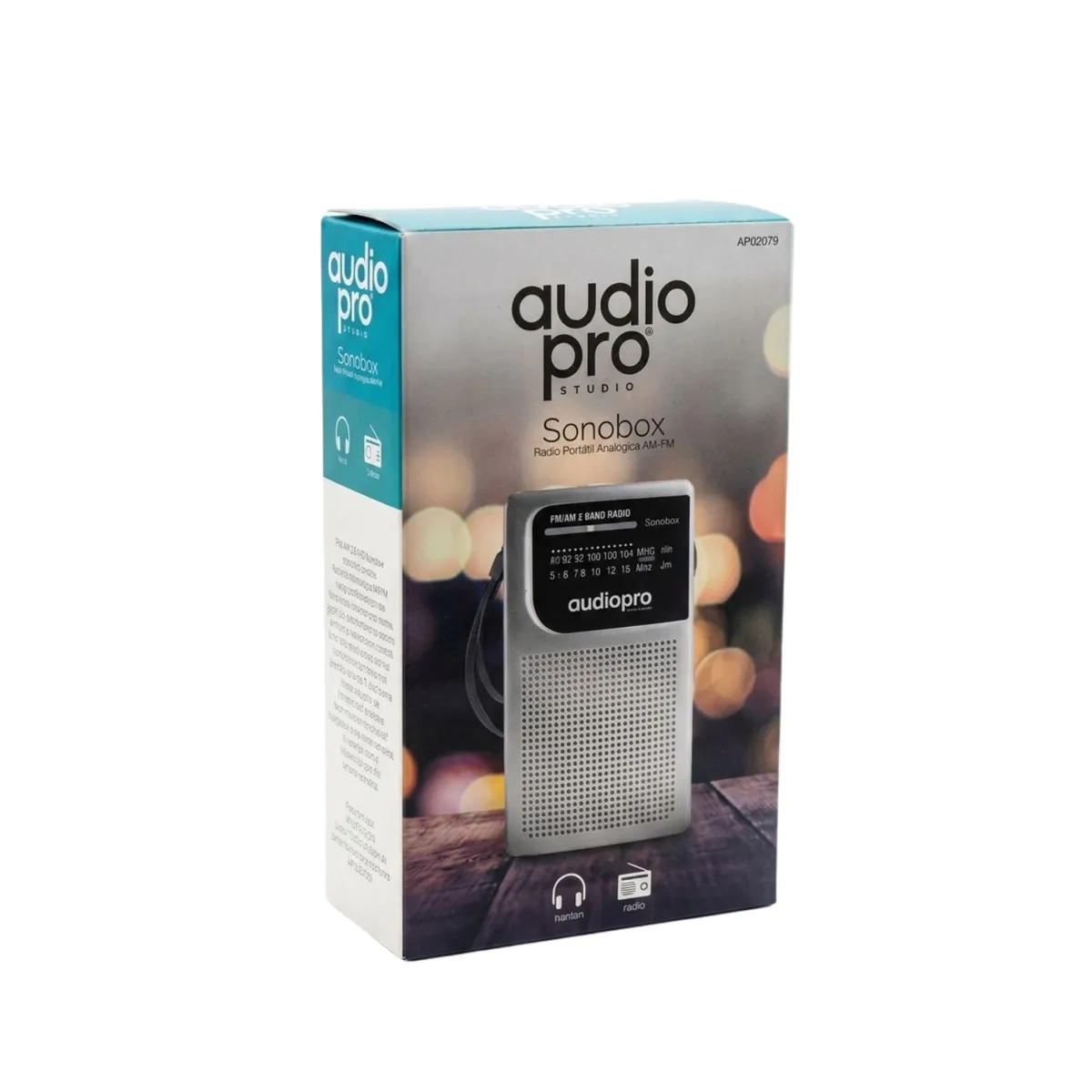 AUDIO PRO - Radio Fmam Portátil De Bolsillo Audiopro Ap02079 Color Gris