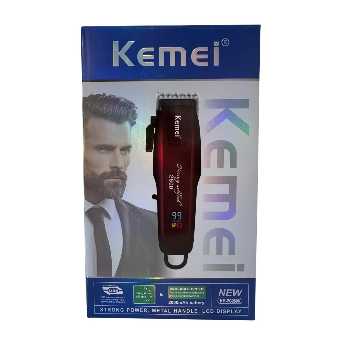 KEMEI - Maquina Cortadora De Pelo Profesional Kemei Km-2600