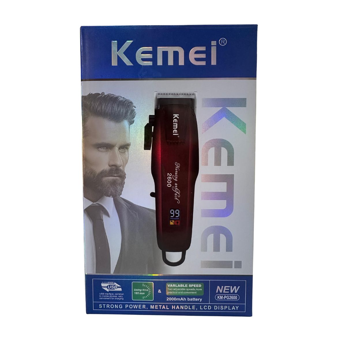 KEMEI - Maquina Cortadora De Pelo Profesional Kemei Km-2600