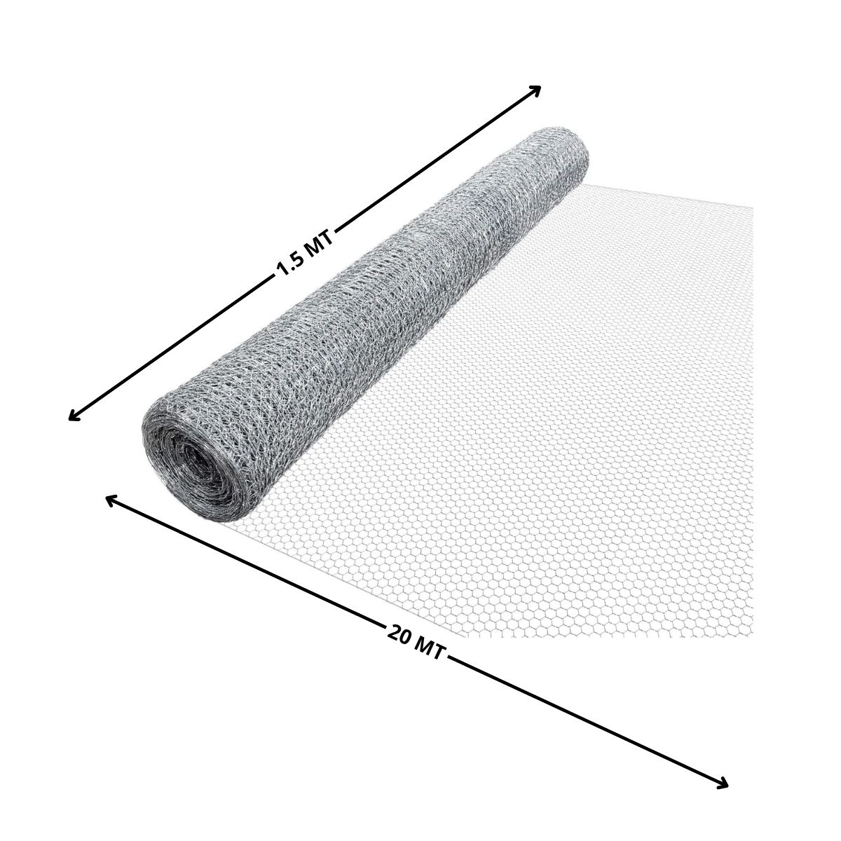 GENERICO - Malla hexagonal 1 x 1.5mt rollo 20mt CERRAM