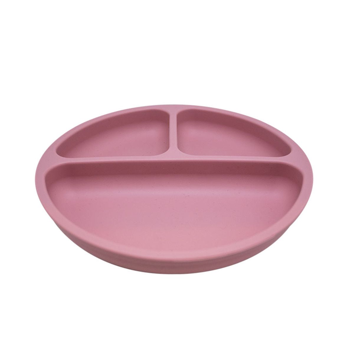 KIDO - PLATO DE SILICONA CON VENTOSA Y TAPA 3 DIVISIONES ROSA TODDLER KIDO