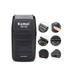 KEMEI - Maquina afeitadora KM-1102 negra